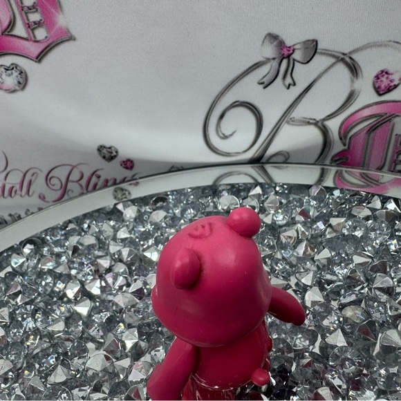 Carebear Mini action figurine hearts Pink Bear Figurine with Heart Design - Picture 4 of 6